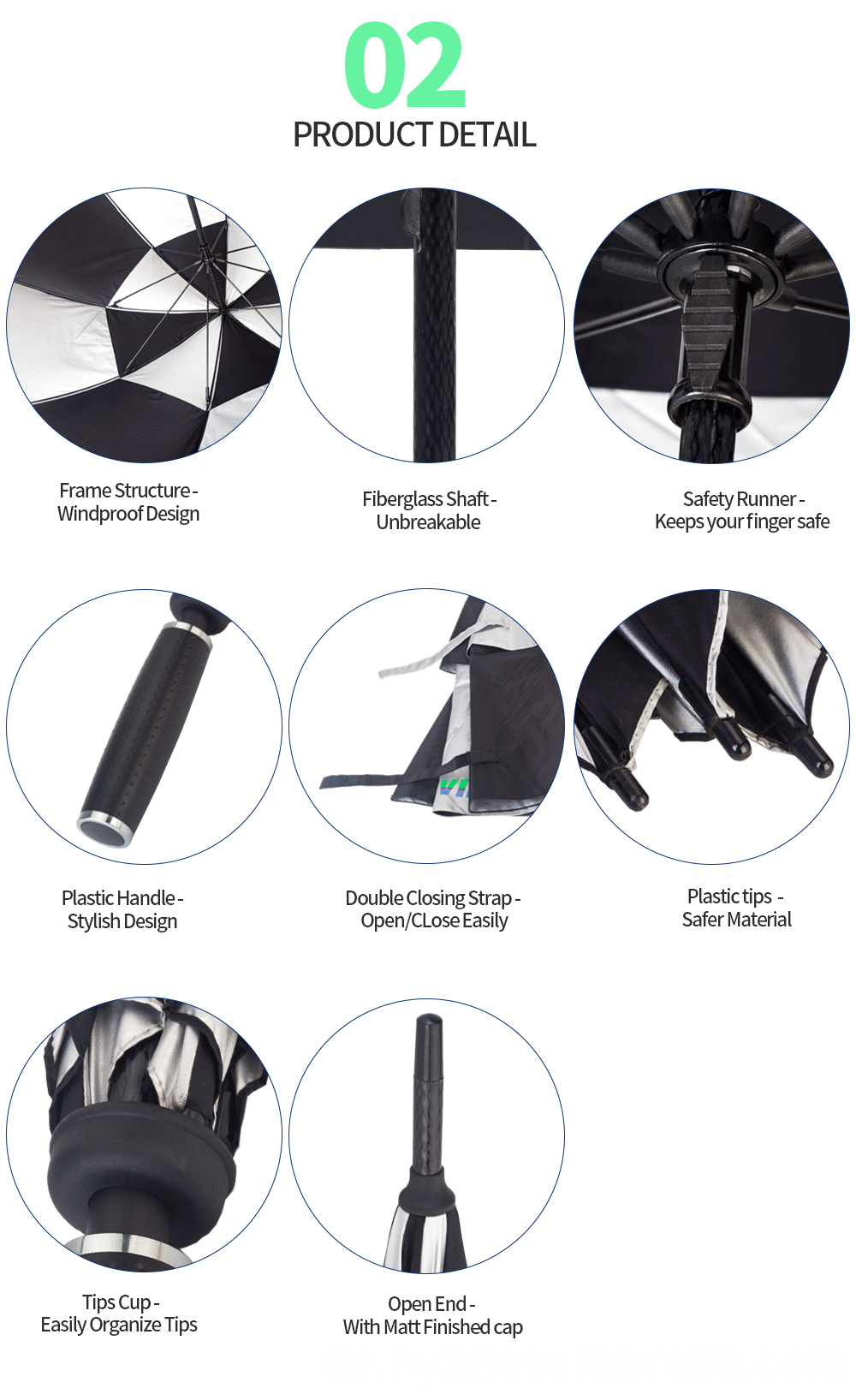 Produktseite Windproof Double Layered 03 Product Descrption Page Windproof Double Layered 03